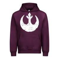 Mauve Wine distressed rebel alliance symbol Urban Hoodie - artisFamous