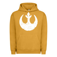 Pigment Peanut Butter distressed rebel alliance symbol Urban Hoodie - artisFamous