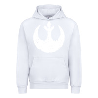White distressed rebel alliance symbol Urban Hoodie - artisFamous