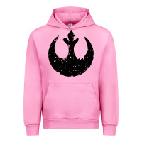 Fuchsia Pink distressed rebel alliance symbol Urban Hoodie - artisFamous