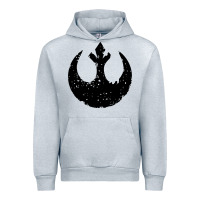 Heather Grey distressed rebel alliance symbol Urban Hoodie - artisFamous