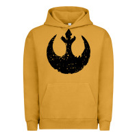 Pigment Peanut Butter distressed rebel alliance symbol Urban Hoodie - artisFamous