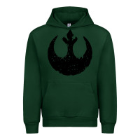 Forest Green distressed rebel alliance symbol Urban Hoodie - artisFamous