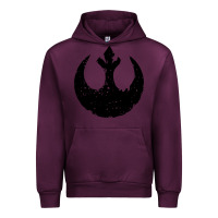 Mauve Wine distressed rebel alliance symbol Urban Hoodie - artisFamous