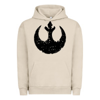 Pigment French Oak distressed rebel alliance symbol Urban Hoodie - artisFamous