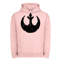 Pigment Salmon distressed rebel alliance symbol Urban Hoodie - artisFamous
