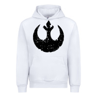 White distressed rebel alliance symbol Urban Hoodie - artisFamous