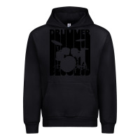 Black vintage retro drummer Urban Hoodie - artisFamous