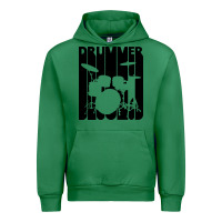 Emerald vintage retro drummer Urban Hoodie - artisFamous