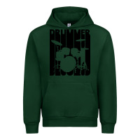 Forest Green vintage retro drummer Urban Hoodie - artisFamous