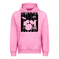 Fuchsia Pink vintage retro drummer Urban Hoodie - artisFamous