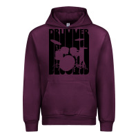 Mauve Wine vintage retro drummer Urban Hoodie - artisFamous