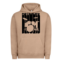Pigment Burro vintage retro drummer Urban Hoodie - artisFamous