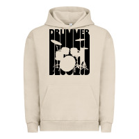 Pigment French Oak vintage retro drummer Urban Hoodie - artisFamous