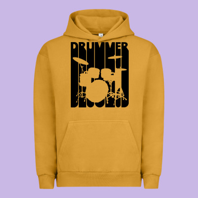 Vintage Retro Drummer Urban Hoodie Designed By Artisfamous