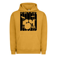 Pigment Peanut Butter vintage retro drummer Urban Hoodie - artisFamous