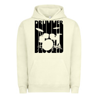 Pigment Pistachio vintage retro drummer Urban Hoodie - artisFamous