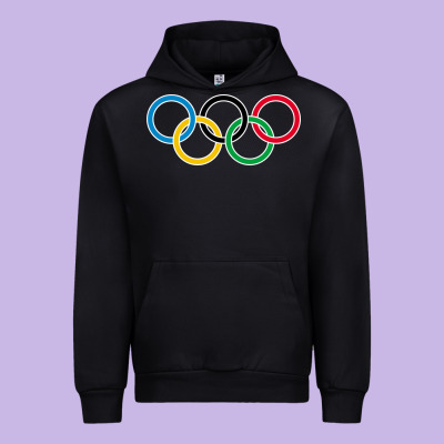 Olympic Rings Urban Hoodie Designed By Artisfamous