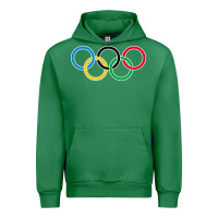 Emerald Olympic Rings Urban Hoodie - artisFamous