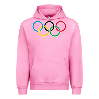 Fuchsia Pink Olympic Rings Urban Hoodie - artisFamous