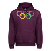 Mauve Wine Olympic Rings Urban Hoodie - artisFamous
