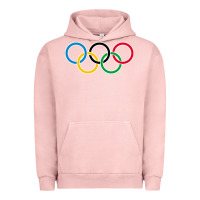 Pigment Salmon Olympic Rings Urban Hoodie - artisFamous