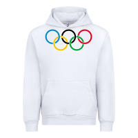 White Olympic Rings Urban Hoodie - artisFamous