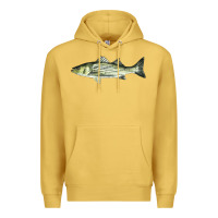 Antique Gold Striped Bass Premium Hoodie - LillyAllenDesigns