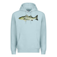 Blue Mist Striped Bass Premium Hoodie - LillyAllenDesigns