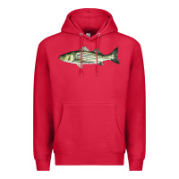 Cardinal Striped Bass Premium Hoodie - LillyAllenDesigns