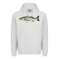 Dove Grey Striped Bass Premium Hoodie - LillyAllenDesigns