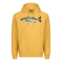 Mustard Striped Bass Premium Hoodie - LillyAllenDesigns