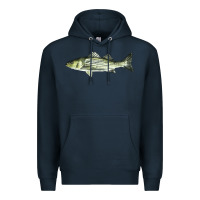 Navy Striped Bass Premium Hoodie - LillyAllenDesigns