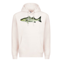 Pale Pink Striped Bass Premium Hoodie - LillyAllenDesigns