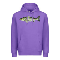Purple Striped Bass Premium Hoodie - LillyAllenDesigns
