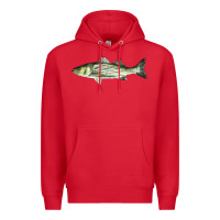 Red Striped Bass Premium Hoodie - LillyAllenDesigns