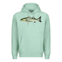 Seafoam Striped Bass Premium Hoodie - LillyAllenDesigns