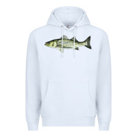 White Striped Bass Premium Hoodie - LillyAllenDesigns