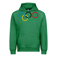 Emerald Olympic Rings Urban Hoodie - artisFamous