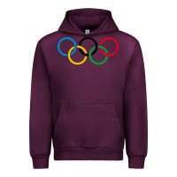 Mauve Wine Olympic Rings Urban Hoodie - artisFamous