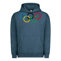 Pigment Midnight Navy Olympic Rings Urban Hoodie - artisFamous