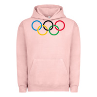 Pigment Salmon Olympic Rings Urban Hoodie - artisFamous