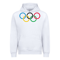 White Olympic Rings Urban Hoodie - artisFamous
