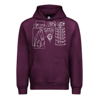 Mauve Wine modest Urban Hoodie - artisFamous