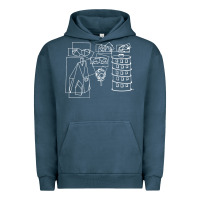 Pigment Midnight Navy modest Urban Hoodie - artisFamous