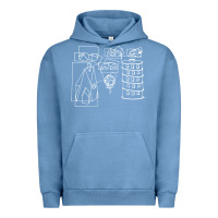 Pigment Pebble Blue modest Urban Hoodie - artisFamous