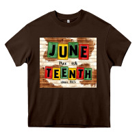 Chocolate Brown juneteenth free ish since 1865 Heavy Core Tee - TumblerDesignByShophia