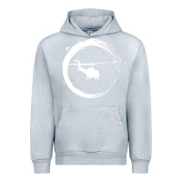 Heather Grey helicopter Urban Hoodie - artisFamous