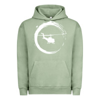 Pigment Oil Green helicopter Urban Hoodie - artisFamous