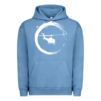 Pigment Pebble Blue helicopter Urban Hoodie - artisFamous